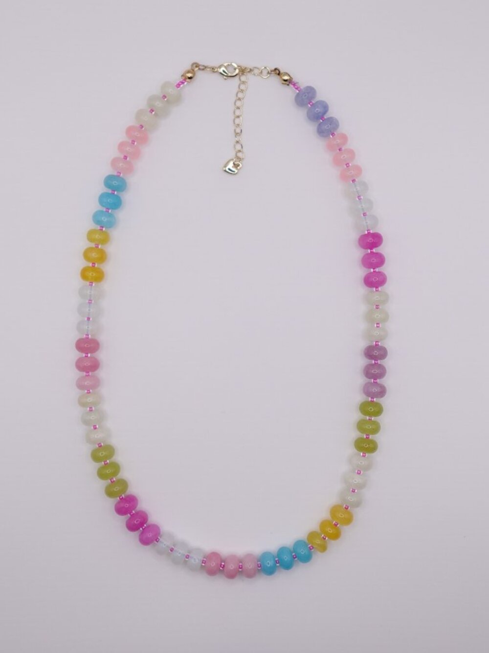 Candy Necklace in SOUR PATCH, Rainbow Dyed Jade Beads, Colorful Summer Jewelry